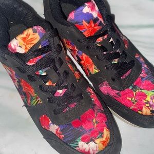 Charlotte Russe floral sneakers.